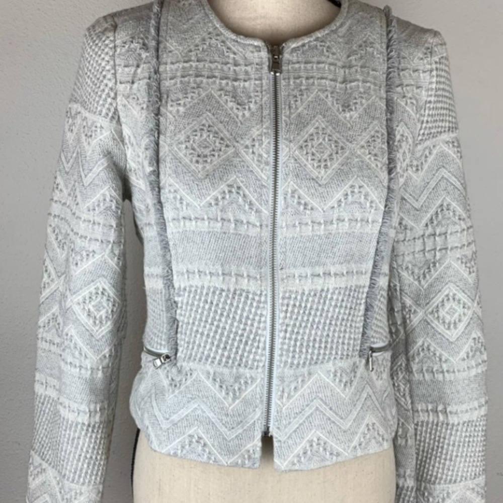 NWT Zara Gray Tweed Blazer